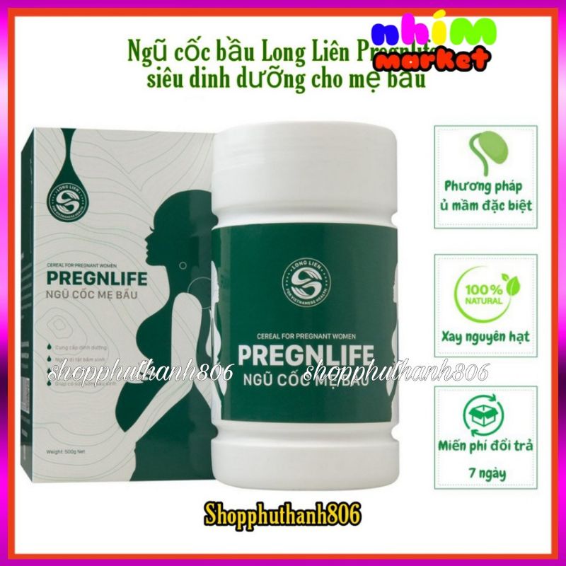 Ngũ cốc Bầu Long Liên Ngũ cốc cho bà bầu Pregnlife -14 loại hạt dinh dưỡng Con Tăng Cân Đều Đặn | LOLIFOOD