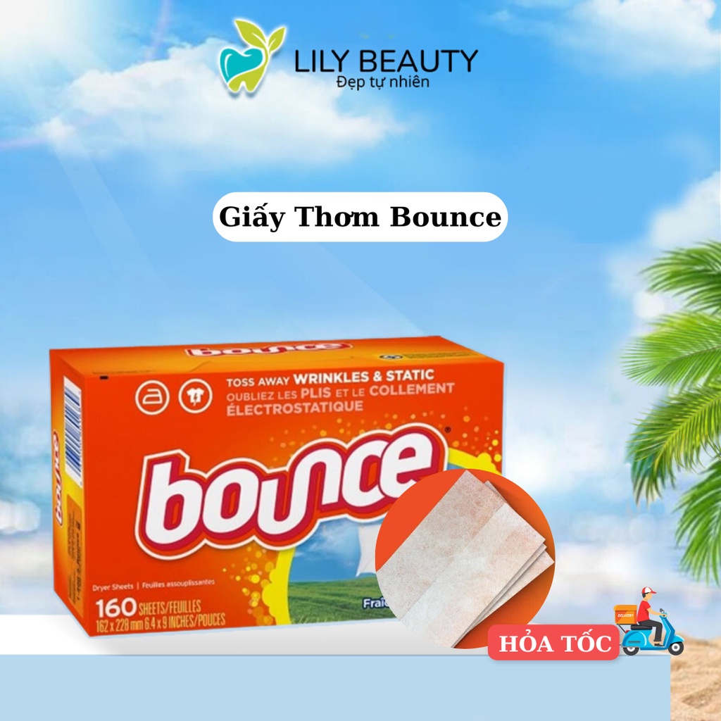 Giấy thơm quần áo Bounce USA – Hương thơm tự nhiên tươi mát