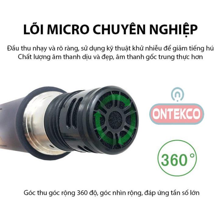 MICRO Ontekco U19| MF338 hát karaoke chuyên nghiệp, chất liệu thép cao cấp bảo hành 24 tháng