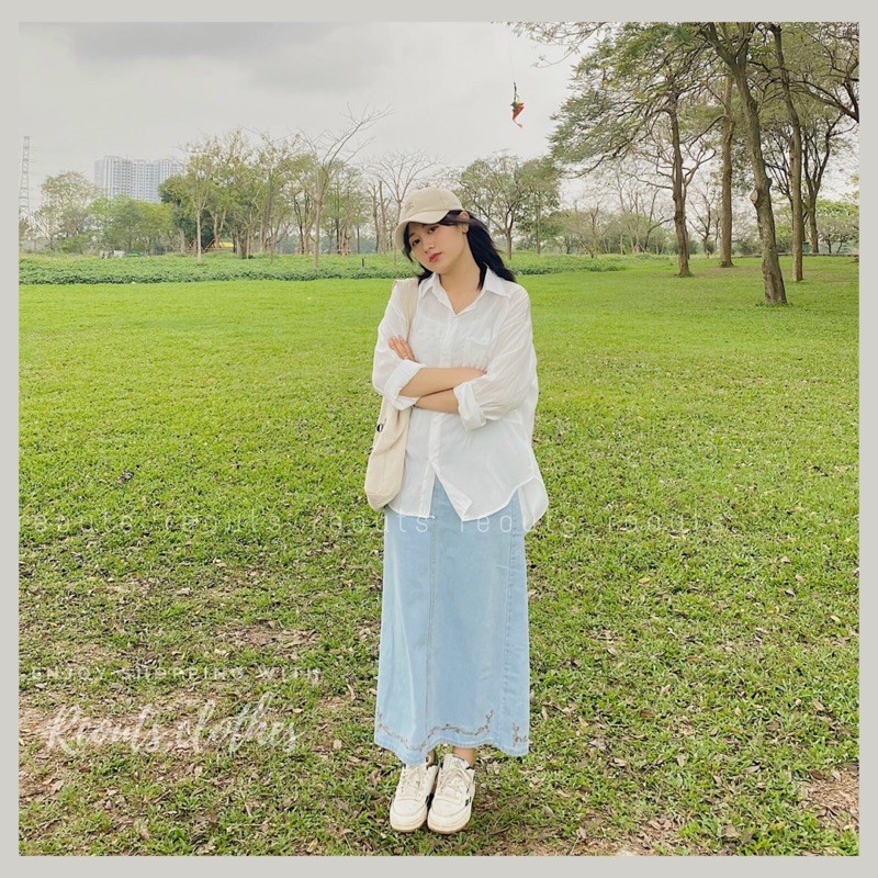 Áo sơ mi dài tay nữ Áo sơ mi trắng dài tay Thời trang nữ Reouts | BigBuy360 - bigbuy360.vn