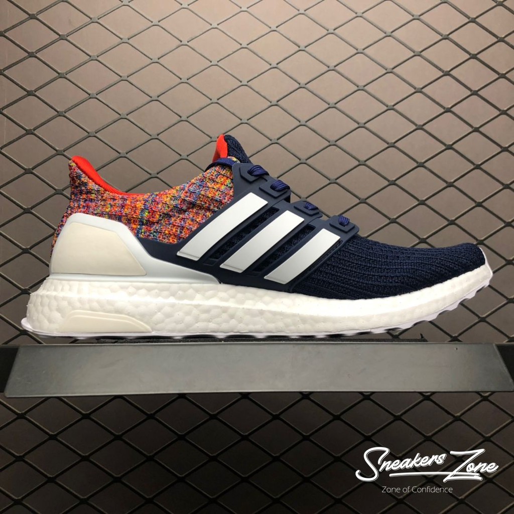 𝐓Ế𝐓 (FREE SHIP + HỘP + QUÀ) Giày thể thao ULTRA BOOST 4.0 multi colors xanh dương gót thổ cẩm ^ g