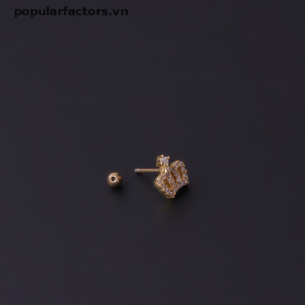 Hoa tai mặt hình bướm / trăng / thánh giá / vương miện bằng inox sang trọng cho nữ