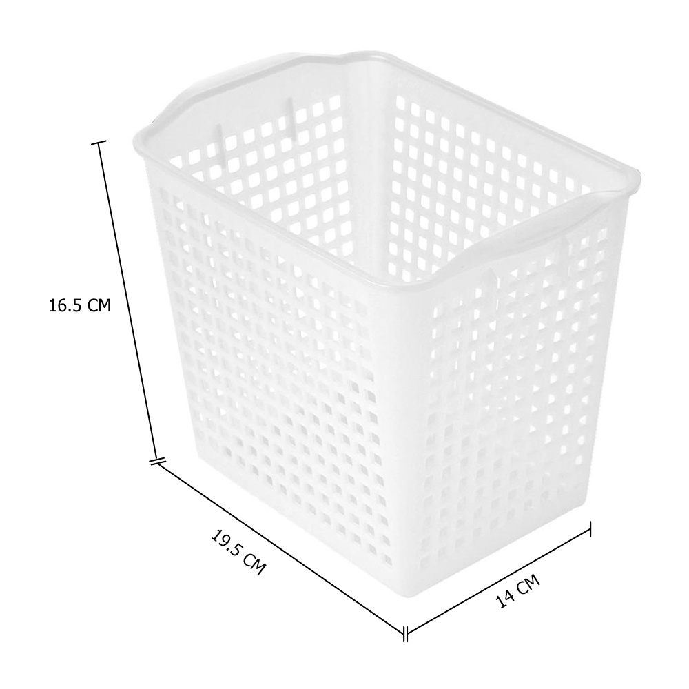HomeBase KECH Rổ nhựa dùng trong nhà bếp Thái Lan 5187 W14xD19.6xH16.5cm màu trắng