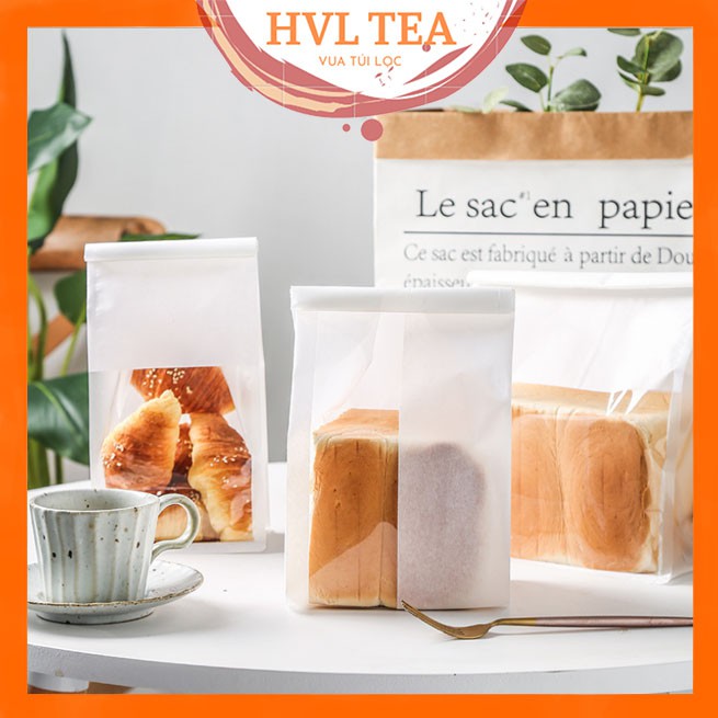 Túi bánh mì ziplock đựng bánh 300g-450g, màu sắc đa dạng, HVL TEA