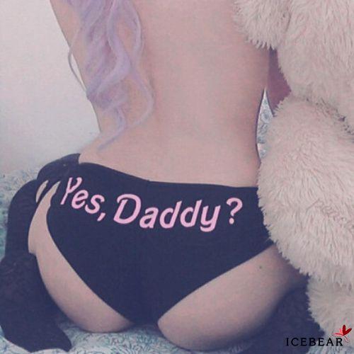 Quần lót G-string in chữ vui nhộn chất liệu cotton quyến rũ cho nữ