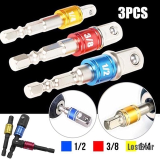 Set 3 Đầu Chuyển Đổi Mũi Khoan Lục Giác 1 / 4 "3 / 8" 1 / 2 "