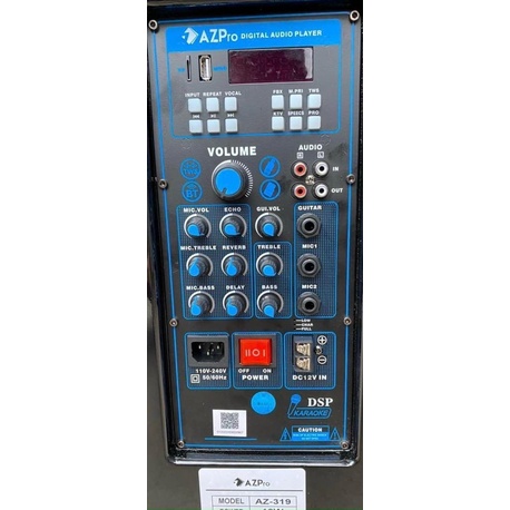 Loa Kéo Bluetooth Azpro Az-319-Bas 25 Karaoke Động-Tặng Kèm 2 Micro Không Dây