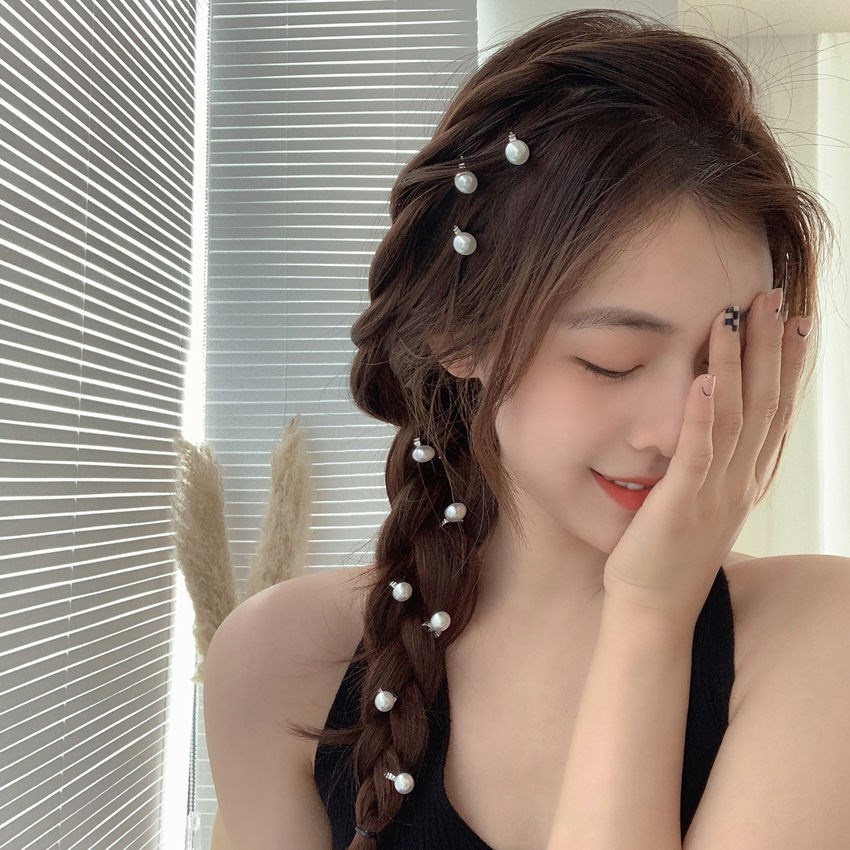 Kẹp Tóc Nhỏ Đính Ngọc Trai Phong Cách Hàn Quốc Cho Nữ