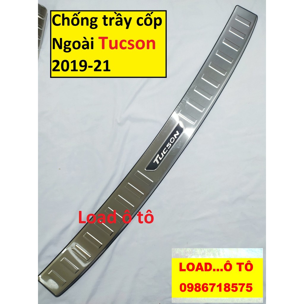 Chống Trầy Cốp Xe Huyndai Tucson 2018-2021 Trong, Ngoài Inox Cao Cấp