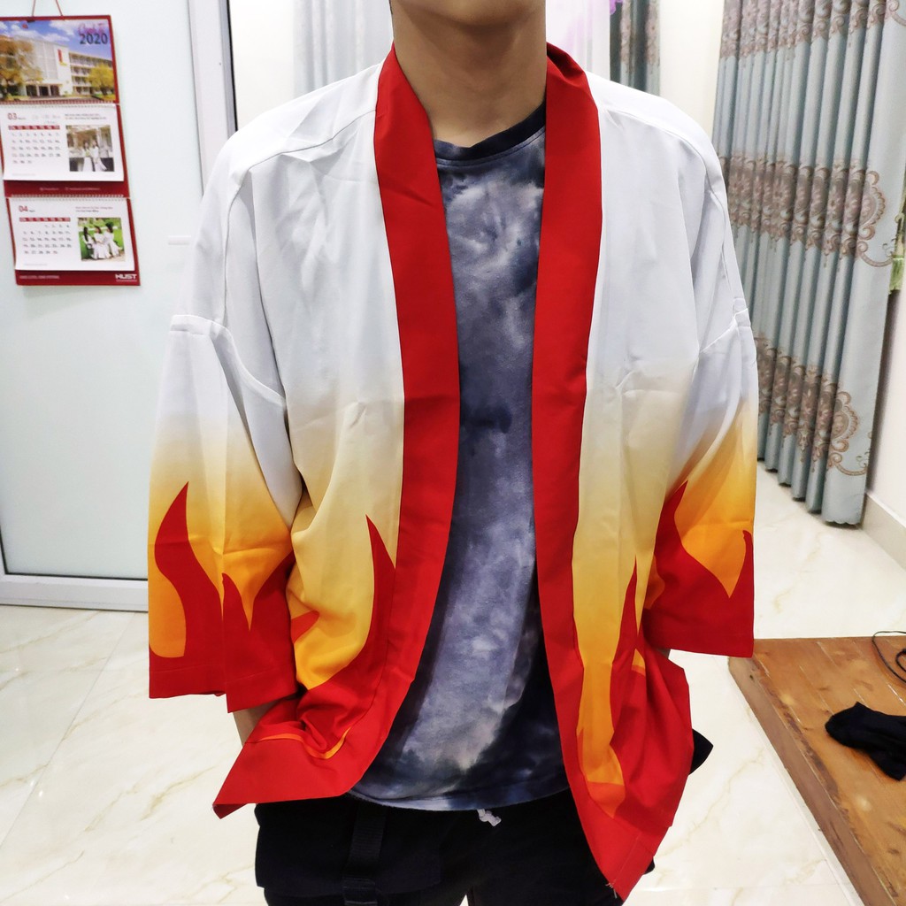 [TỰ MAY] Áo yakuta Haori happi Nhật Bản cosplay Viêm trụ Rengoku Kyoujurou Kimetsu no Yaiba anime cosplay | BigBuy360 - bigbuy360.vn