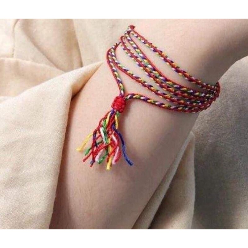 Vòng tay ngũ sắc quấn 5 vòng
