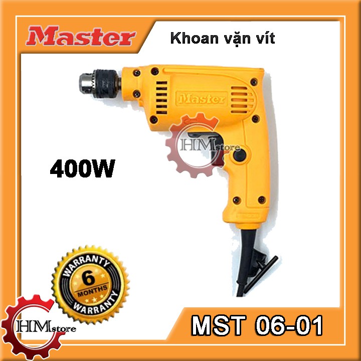 Máy bắn vít 6.5mm Master MST06-01, công suất 400w - Máy vặn vít mini, máy khoan sắt, khoan gỗ, khoan kim loại ..