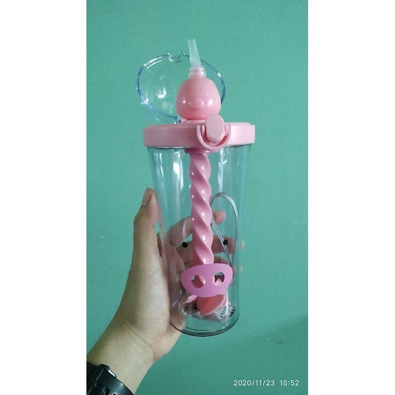 Bình nước nhựa hình thú cute