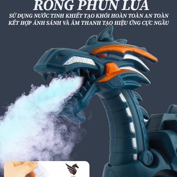 [Mã LIFE0503TOYS giảm 10% đơn 0Đ] Rồng phun lửa có tặng kèm pin RỒNG phun sương có nhạc và đèn