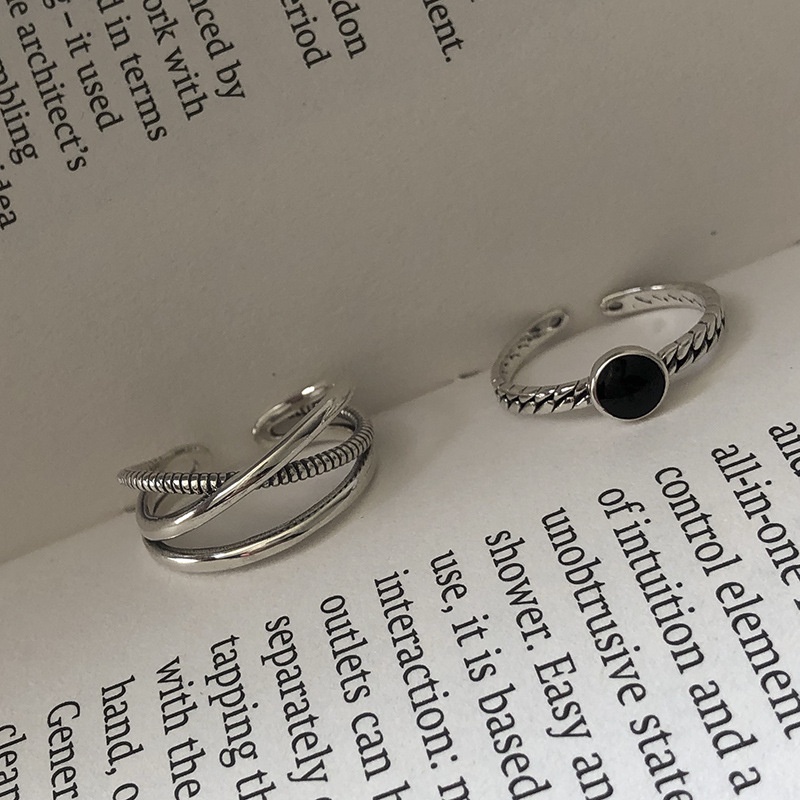 Bộ Nhẫn Đeo Ngón Trỏ Phong Cách Hip Hop Đơn Giản Thời Trang Cho Nữ