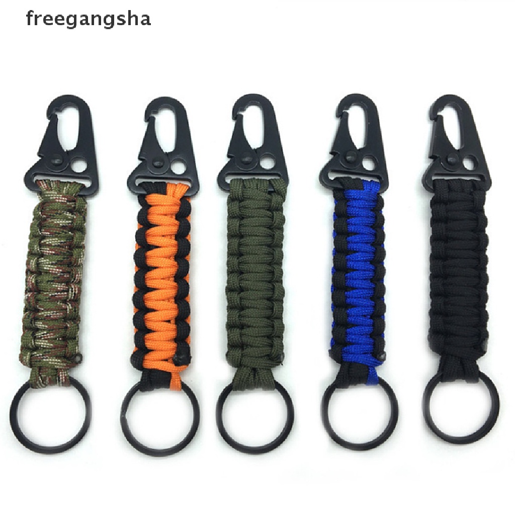 [FREG] High Quality Emergency Knot Keychain Outdoor Carabiner EDC Tool Rope Key Chain FDH