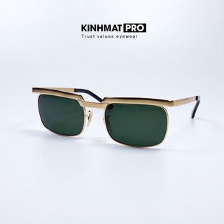 Kính mát Solex chữ H 14K 1/25 tròng thủy tinh cao cấp kèm bao da Kính mắt Pro