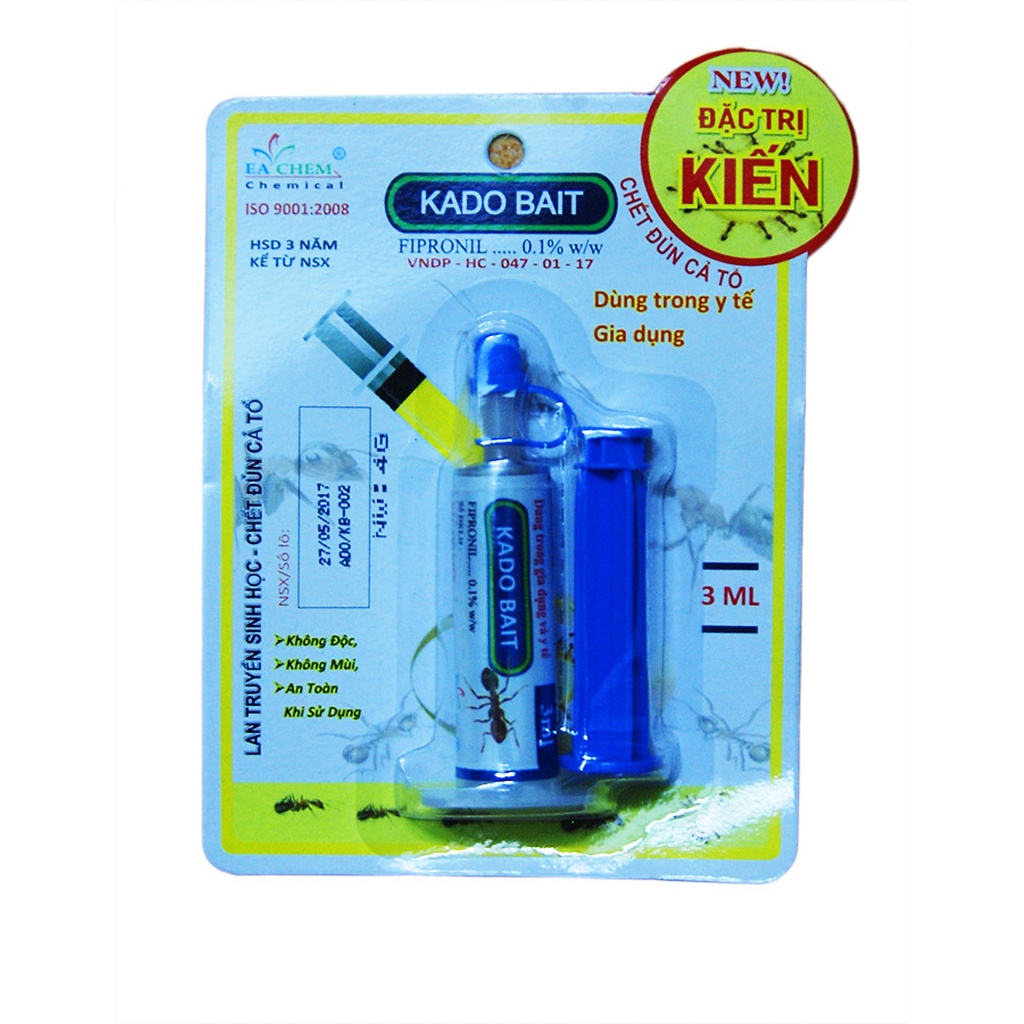 Gel diệt kiến tận ổ trong nhà an toàn sử dụng KADO bait 3ml