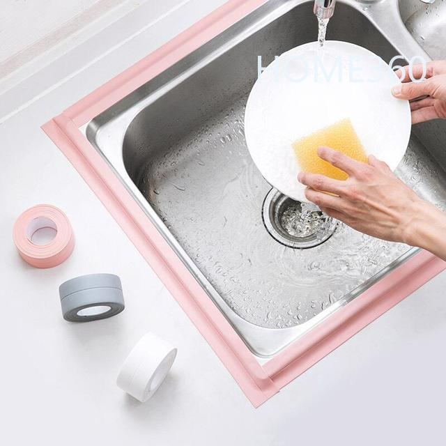 Dải caulk, Băng keo tự dính, Băng dính chống thấm nước Pe cho phòng tắm / nhà bếp