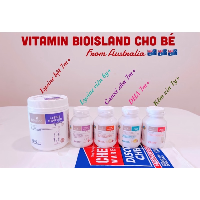 Canxi sữa Bioisland Milk Calcium, Úc (90 viên hình cá) bổ sung canxi phát triển xương và răng cho bé từ 7 tháng tuổi