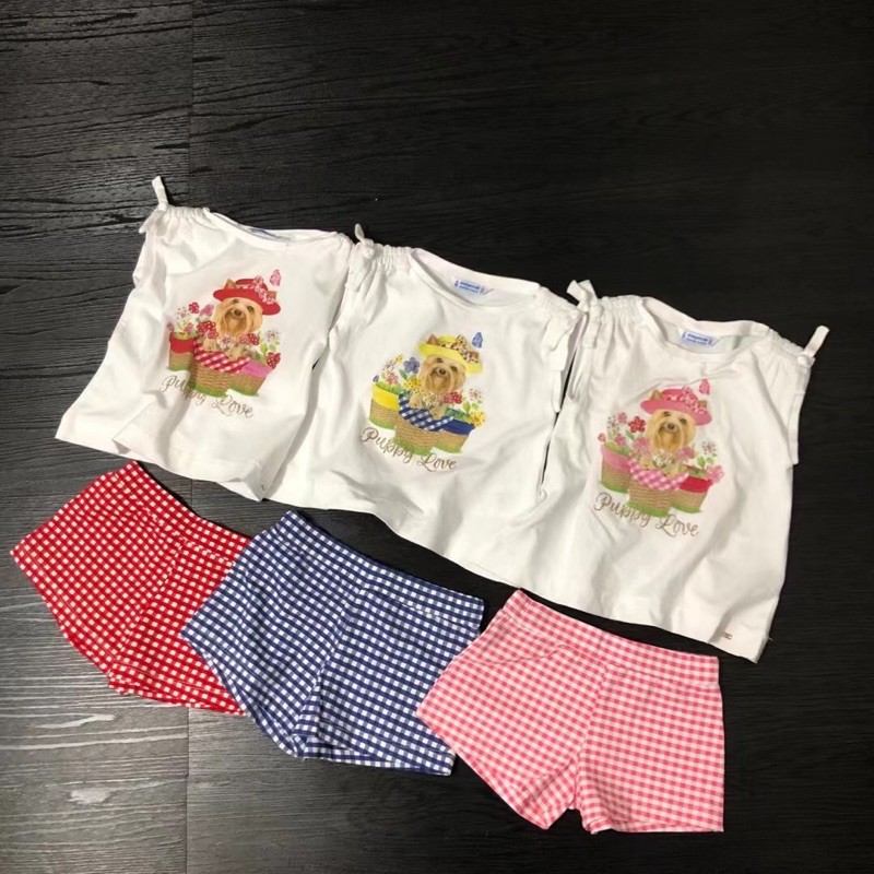Bộ quần áo bé gái Mayoral 2-8 tuổi Chất thun cotton mịn xuất dư 0521