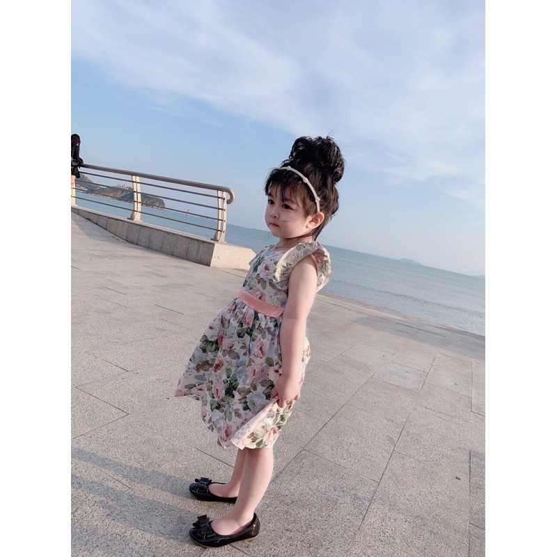 Váy hoa hồng ren BABYDOLL 8-20kg