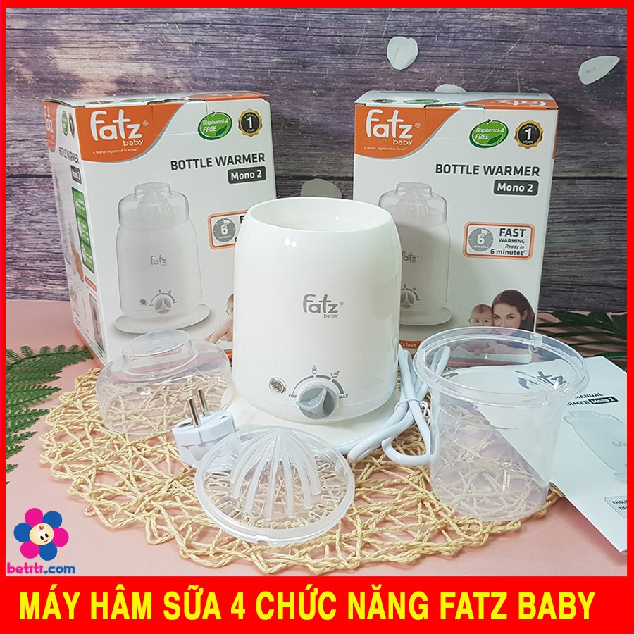[BAO BÌ MỚI] Máy Hâm Sữa Và Thức Ăn Siêu Tốc Fatz Baby 4 Chức Năng: Hâm Nóng, Tiệt Trùng Và Vắt Cam - 8935302400031
