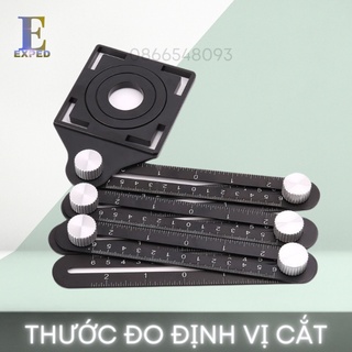 Thước đo chính xác các loại góc cạnh, thước đo định vị lỗ khoan cắt gạch - thước gập góc 6 đoạn