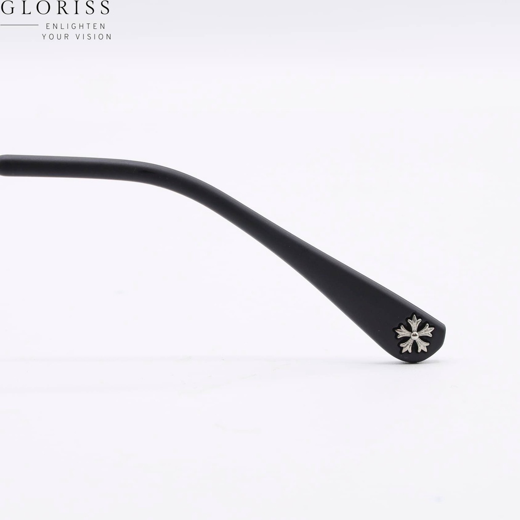 Mắt kính râm nam nữ thời trang GLORISS - CHROME OVAL chống nắng, chống tia UV