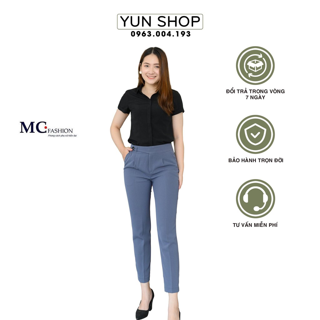 Quần tây nữ,quần âu công sở nữ Q0426 đẹp MC Fashion màu xám,mặc đồng phục nhóm,công ty đẹp