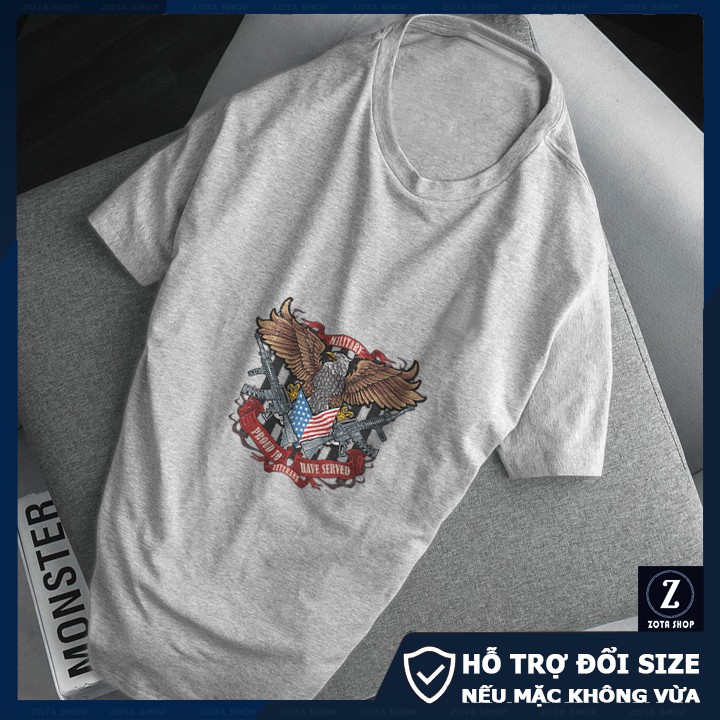 BST Áo phông nam tay ngắn chất cotton tici mềm mịn in US Army cá tính NZ08 | BigBuy360 - bigbuy360.vn