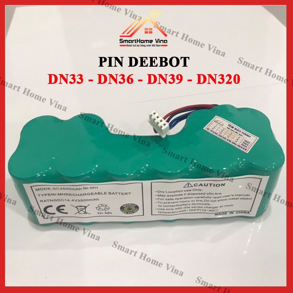 Pin robot hút bụi Ecovacs DN33, DN36, DN39, DN320