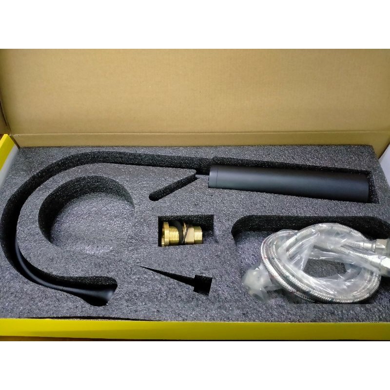 (CAO CẤP) Vòi lavabo đen nóng lạnh | BigBuy360 - bigbuy360.vn