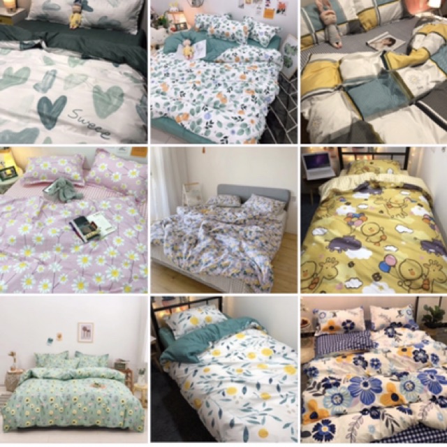 Bộ  chăn ga gối cotton poly nhập khẩu