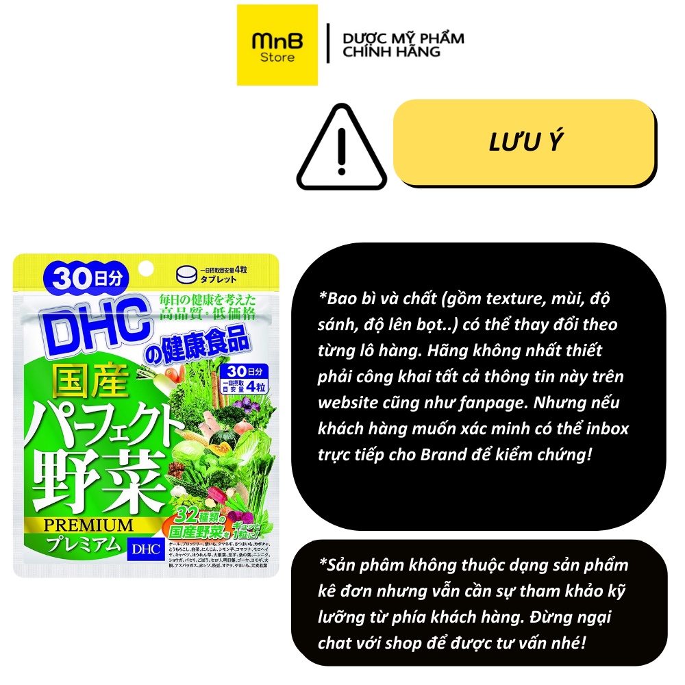 Viên uống rau củ DHC Perfect Vegetable - Premium Japanese Harvest