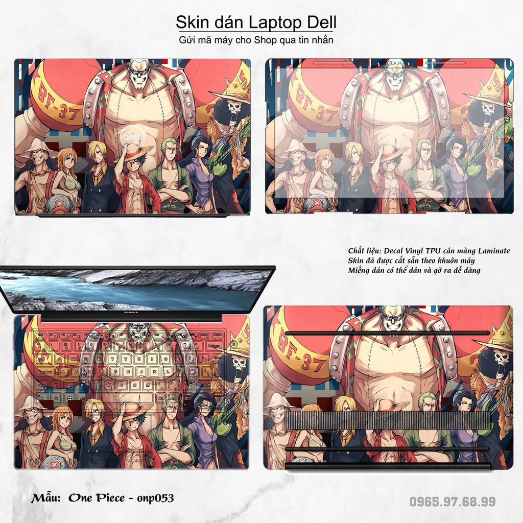 Skin dán Laptop Dell in hình Vua hải tặc (inbox mã máy cho Shop)