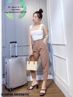 Quần đũi kẻ V gấu - TH/L