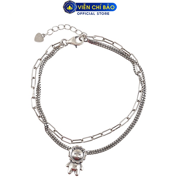 Lắc tay bạc nữ Charm mặt dễ thương chất liệu bạc Thái thời trang phụ kiện trang sức nữ thương hiệu Viễn Chí Bảo L000273