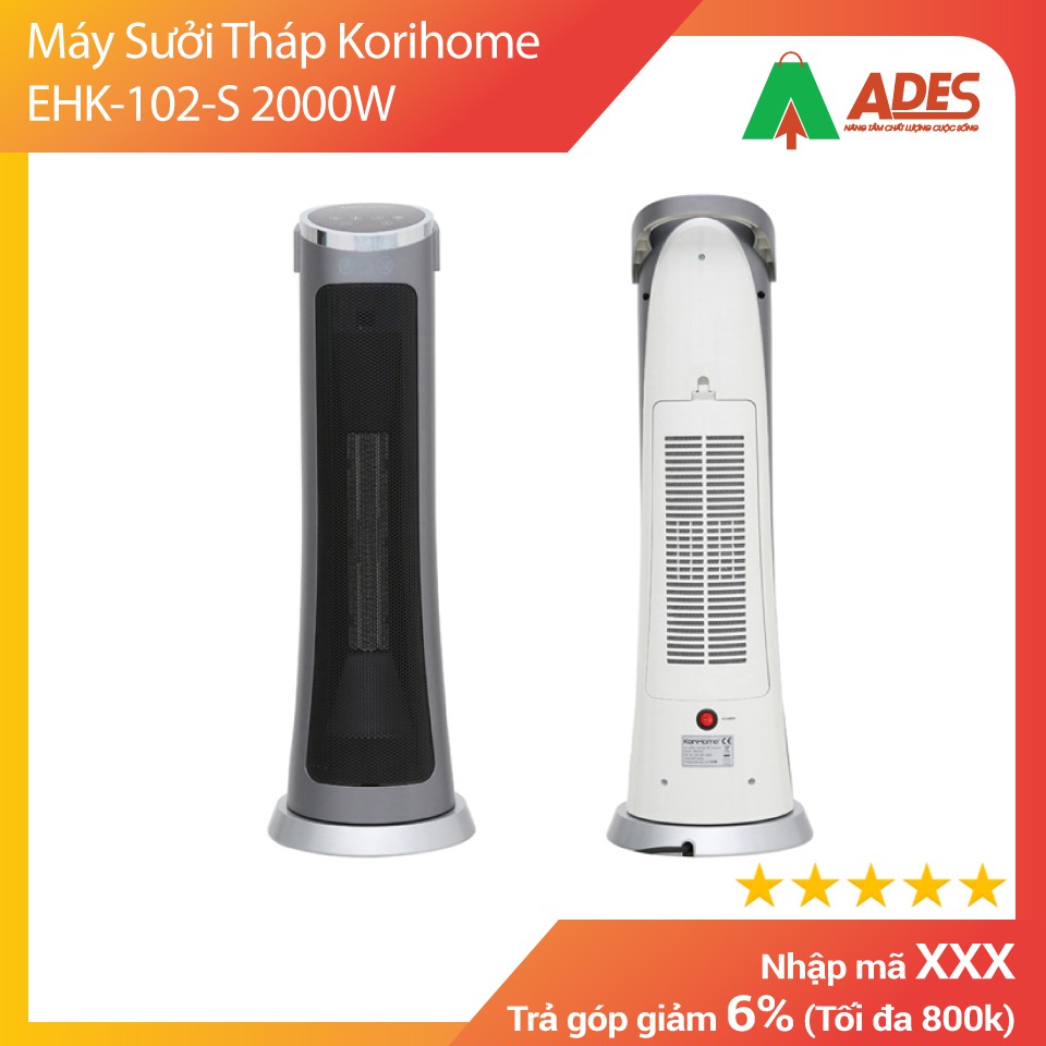 [Mã 154ELSALE2 giảm 7% đơn 300K] Máy Sưởi Tháp Korihome EHK-102-S 2000W | CHÍNH HÃNG | GIÁ RẺ