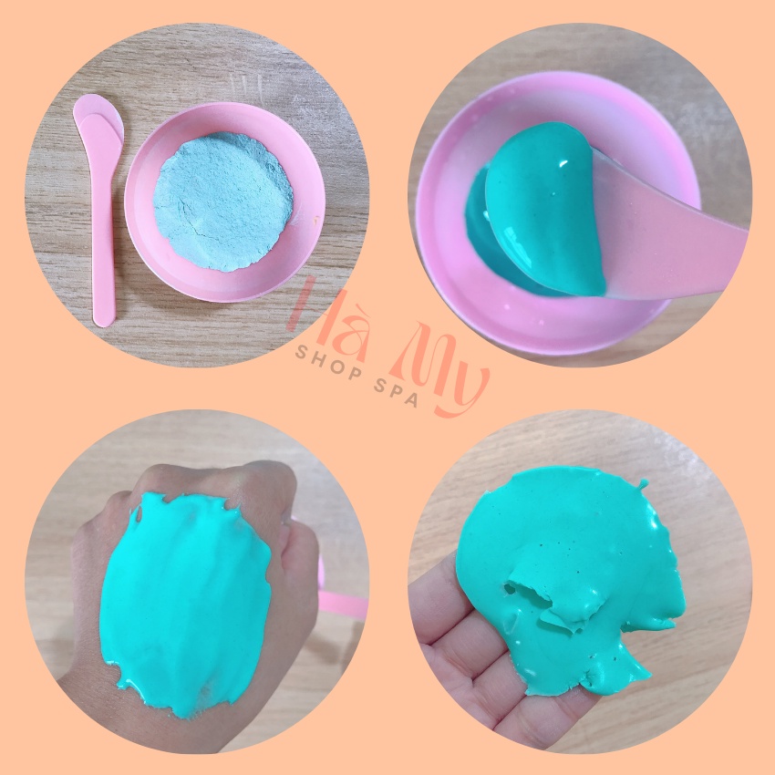 Mask Bột Mặt Nạ Dẻo Bạc Hà Collagen Giảm Mụn, Giảm Viên, Se Khít Lỗ Chân Lông 100/500g