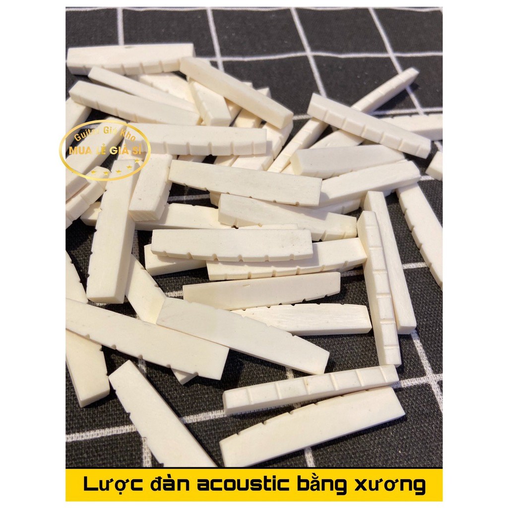 Bộ Ngựa Lược đàn guitar Acoustic bằng xương bò cao cấp