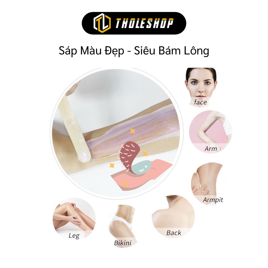 Sáp Wax Lông Premium Trắng Ánh Nhũ Tím Màu Siêu Đẹp Bám Lông Cực Tốt Gói 100g