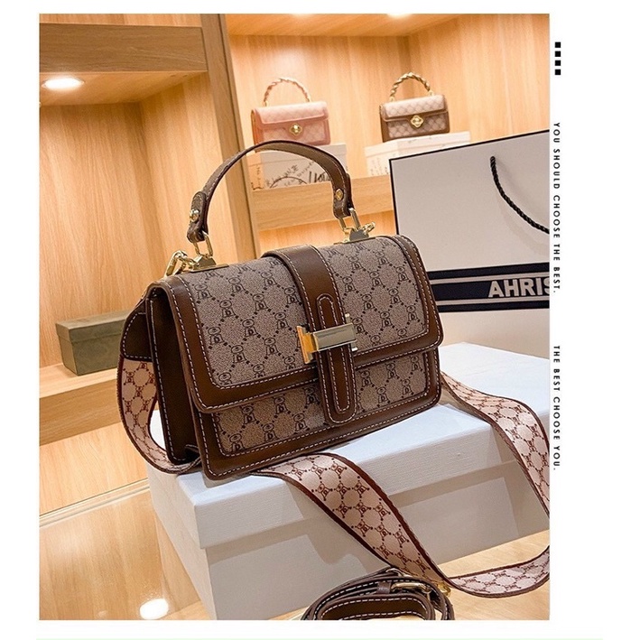 Túi Xách Nữ Đeo Chéo Hoạ Tiết, Túi Nữ Đeo Vai Bản 2 Dây