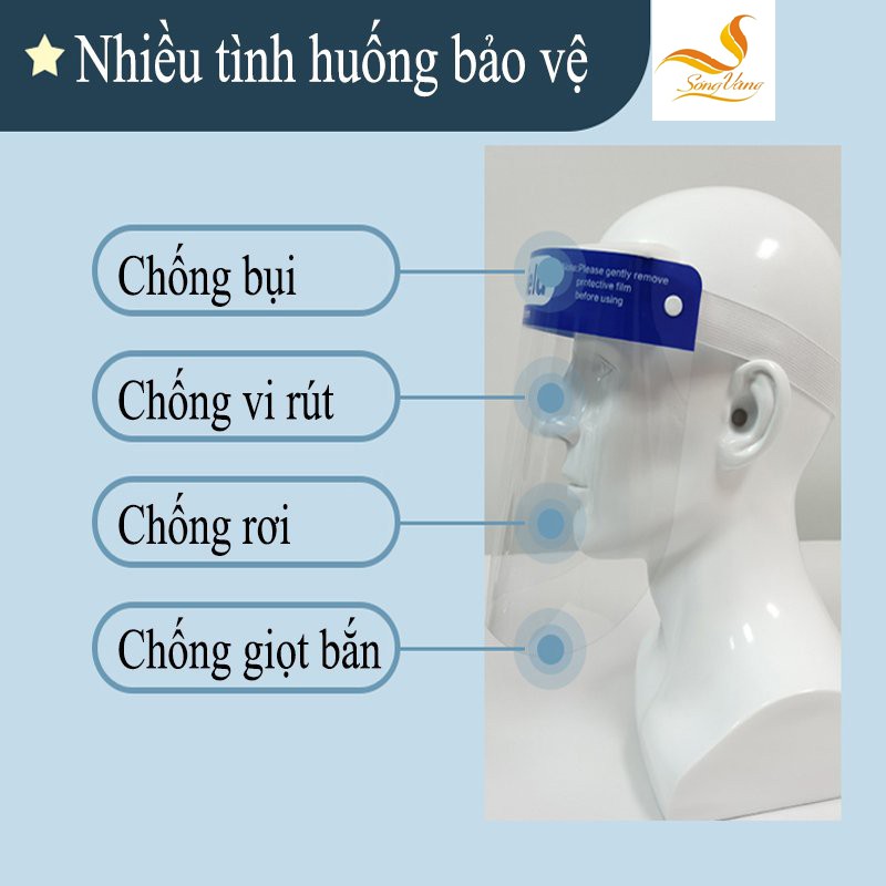 Combo 3 tấm chắn giọt bắn, mặt nạ y tế phòng dịch bảo vệ an toàn trong mùa dịch