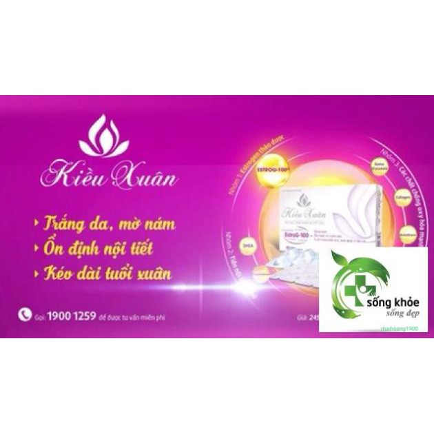 VIÊN UỐNG KIỀU XUÂN( CHÍNH HÃNG) - Giảm nám, da sáng và căng mịn