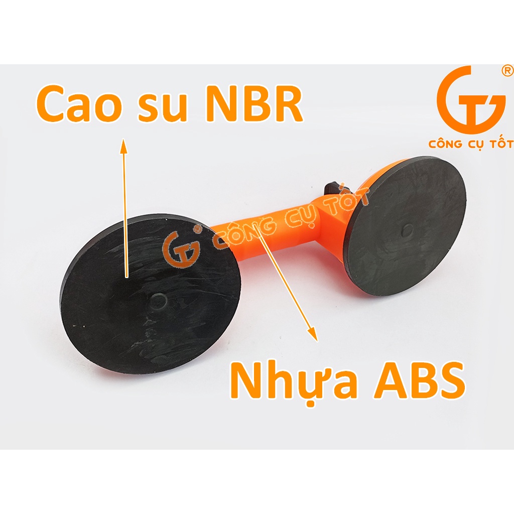 Hít kính 2 chấu nhựa cam Ø118mm
