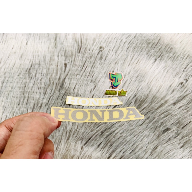 Tem zin honda cong Đỏ, Đen và Bạc, dán cho mặt nạ Sh, Vision