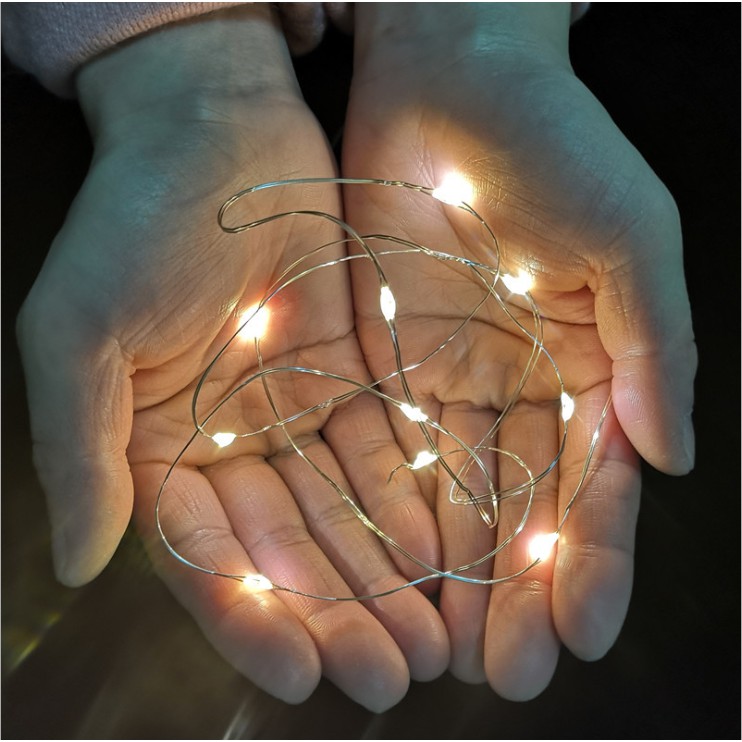 Dây đèn led nhấp nháy nhiều màu trang trí tiểu cảnh, hộp quà, DIY