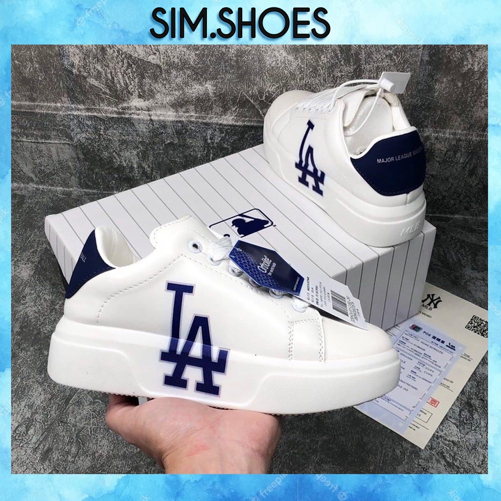 [Kèm Videt Thật] Giày MLB Chunky Classic LA Dodgers Indigo, GIày MC Queen LA Đế Tăng Chiều Cao 5cm Hot Trend 2022
