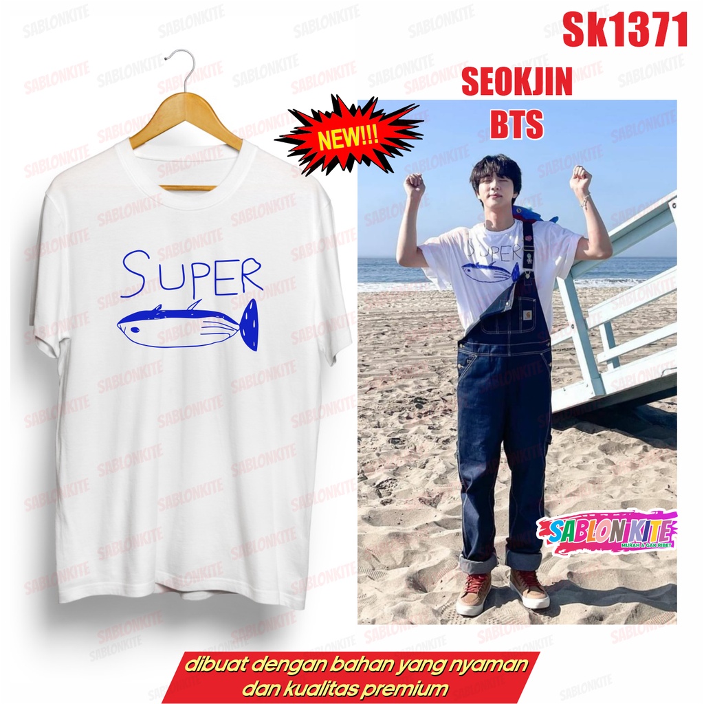 !! Áo Thun In Hình Bts SEOK JIN SUPER TUNA SK1371 Chải Kỹ Thuật Số 30S